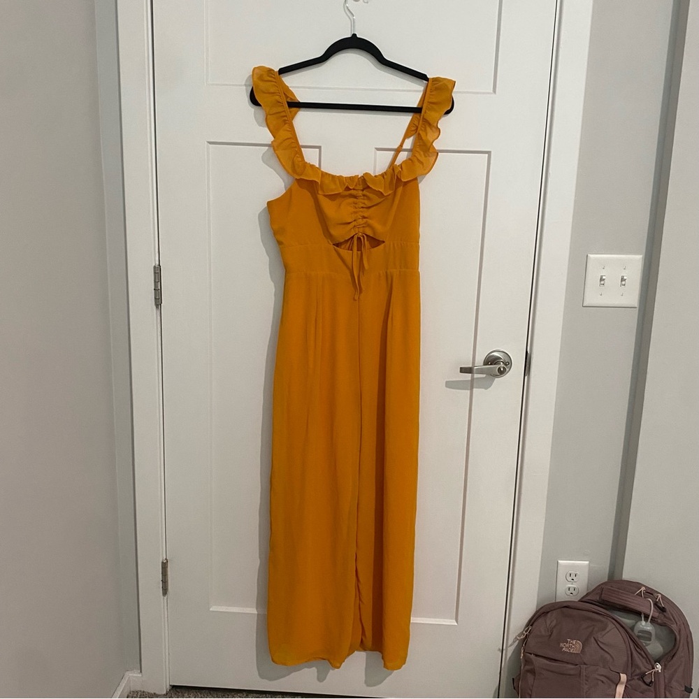 Lulu's Vibrant Orange Maxi Dress